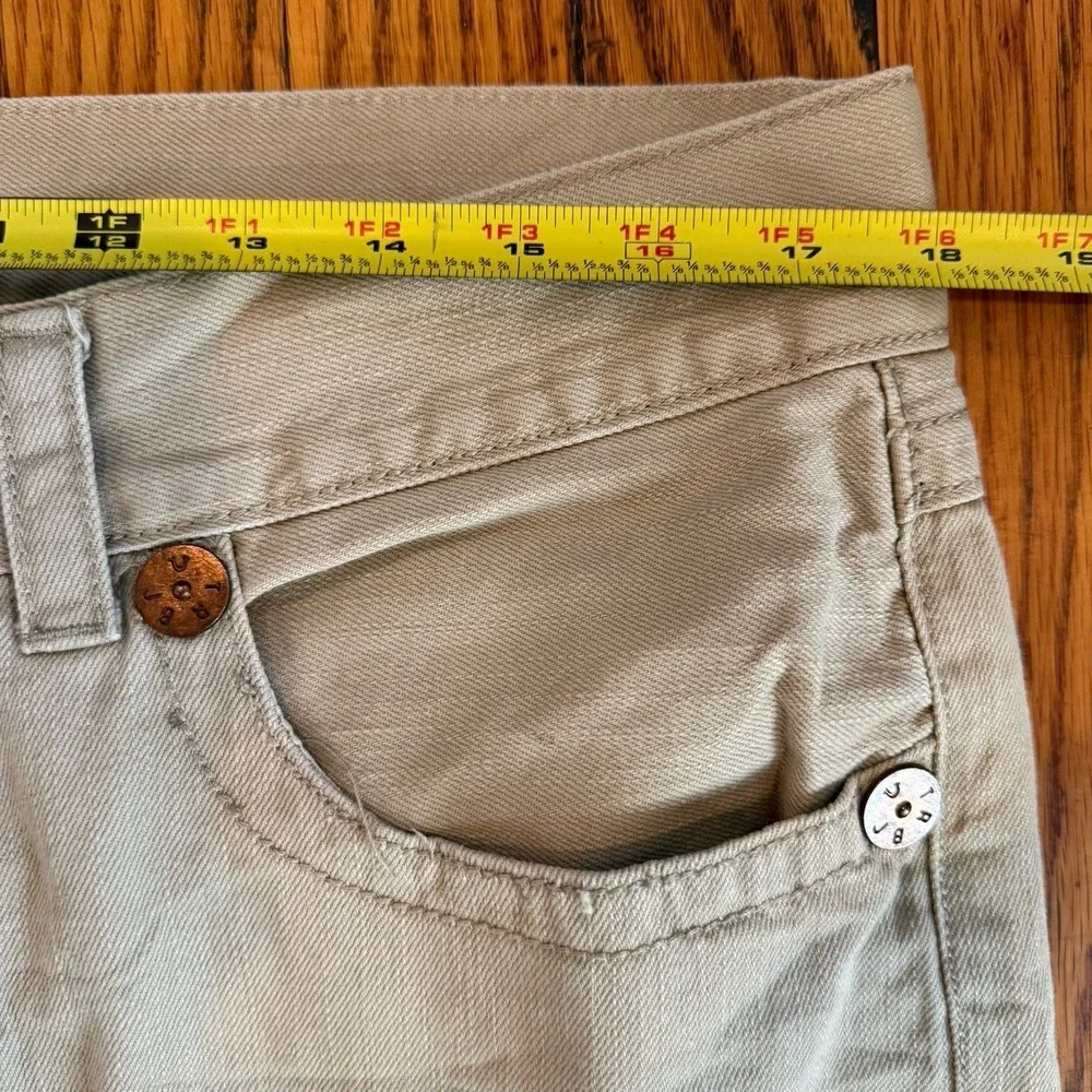 Vintage True Religion Jeans Mens 36x31** Big Stitch Flap Pocket USA Beige Y2K
